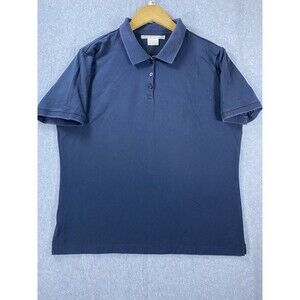 Nike Golf Polo Shirt Womens XL  Navy Blue Short Sleeve Dri Fit‎ Casual
